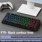 AULA F75 2.4G 무선/BT/유선 게임용 기계식 키보드 RGB 맞춤형 75% 레이아웃 OEM 프로필 가스켓 구조 키보드