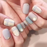 465 Likes, 2 Comments - 한새슬_프롬에이치🎗 (@fromh_nail) on Instagram: “따듯한 체크 ♥︎ . . . . #네일 #젤네일 #체크네일 #패디... 