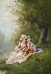 Theodore Levigne_Галантный рыбак | 중세시대, 고전