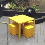 Groove Table & Cube Stools in a Shoreditch installation | 인테리어, 건축