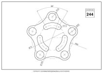 STUDYCADCAM 2D CAD 실습 244 (PDF) - Payhip in 2024 | Autocad isometric drawing, Autocad drawing, Isometric drawing exercises