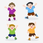 행복한 아이들이 그림을 점프, 아이들, 행복했어, 어린이 PNG, 일러스트 및 벡터 에 대한 무료 다운로드 - Pngtree