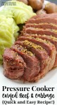 Here are directions for how to cook Corned Beef in a Pressure Cooker or in an I… | Pressure cooker recipes beef, Instant pot... 