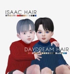 [심즈4 유아헤어] 아이작&제이홉(Daydream) 헤어 유아 버젼 | 심즈 헤어, 심즈 4, 심즈