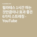 필라테스 1시간 하는 것만큼이나 효과 좋은 6가지 스트레칭 - YouTube - 2020 | 필라테스, 스트레칭, 운동