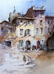 Pin by 임윤희 on 어반스케치 | Watercolor architecture, Watercolor city, Watercolor landscape