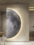 달 입구 그림 LED 주변 조명 벽화 하이 퀄리티, 추상적 질감, 창의적인 복도 복도 복도 걸이식 그림