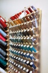 Pin by 서향 on DIY소품 | Thread rack, Sewing room organization, Sewing room inspiration