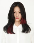투톤염색 태슬장식 와인레드 브릿지 컬러 차홍아르더 Two tone bridge color | Korean hair color, Hair inspiration color, Half... 
