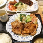 ⁂ * 夜ごはん🍴 ・生姜焼き定食 (ご飯はちょーっとだけ食べて後は旦那さんへ託しました) * 糖質制限を始めてから2ヶ月経ちました。 体重は4... 