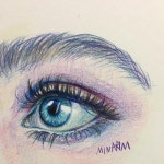 drawing #doodle #eye#portrait #illustration #연필 #스케치 #그림 #일러스트 #인물화 #색연필 | 인물화, 색연필, 스케치