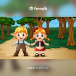 숲에서 헨젤과 그레텔 | 프리미엄 벡터 숲에서 헨젤과 그레텔 | 프리미엄 벡터 | Zelda characters, Character, Fictional characters