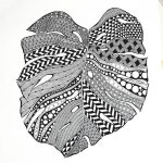ㅎㅎㅎ #zentangle #art #젠탱글아트 #line #그림그리기 #젠탱글 #일러스트 #illustration #monstera #monstera illustration #몬스테라