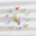 Patch Nail Art, Matériel De Boîtier De... Boucle DOreille 20 Pcs Aurora Butterfly... Resin Nail Rhinesto… | 네일 아트 diy... 