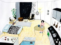 Mothers Room 엄마의 방 by Kim woo young 여성에게는 혼자만의 공간이 필요하다 #motherhood #mom #illustration #womans... 