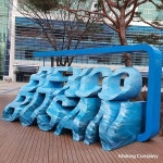 부산 벡스코 광장 영문 금속 글자 포토존 조형물 제작 - 마롱컴퍼니