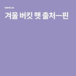 겨울 버킷 햇 출처ㅡ핀 - 2021 | 겨울