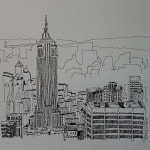 맨해튼 엠파이어 스테이트 빌딩. #pen_drawing #pen #drawing #sketch #dailydrawing #art #펜드로잉 #드로잉 #그림 #매일그리기…