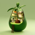 Avocado Corner 🥑📚🪴 - 2023 | 모션 그래픽, 그래픽