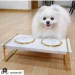 #대리석식탁#히스핸드#디어마이펫#골드스틸마블펫테이블 #dog #dogbowl #catbowl #pet-marbletable #dogstagram #petsagram... 