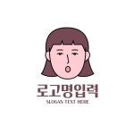 여자 얼굴 낙서 일러스트 로고 템플릿 로고메이커 로고폴리 en 2024