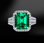 emerald diamond wedding engagement gold platinum ring may birthstone #emeraldring | 에메랄드