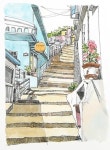 [펜 + 수채화] 계단집 (유럽 여행스케치, 어반스케치, 라인드로잉 & 채색, 아르쉬 중목)남일수채화 [Pen + Watercolor]... 