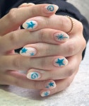 순수네일 신림점 on Instagram: 4월 이달아(₩55,000) | Turquoise nails, Teal nails, Hippie nails