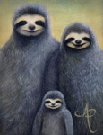 The Slothingtons | Illustrations on Behance | 나무늘보, 화분