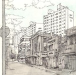 paperarch on Instagram: “#가든호텔 이면도로 #도화길 에서 보이는 #마포삼성아파트 #seoul #urban #urbansketch... 