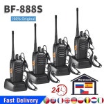 기존 2/4/6 BF-888S 휴대용 FM 인터콤 5W: 400-470MHz 호텔, 광산, 야외 여행에 적합