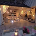 √59 Backyard Patio Ideas That Will Amaze & Inspire You - Pictures... com | 테라스 아이디어, 발코니 디자인, 상업용 조명