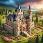 Temu｜마법의 숲성 5D 페인팅 키트 - 홈 벽 장식용 라운드 아트 & 공예 세트, 액자 없는 캔버스, 완벽한 선물... 