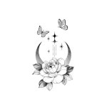 𝕊𝕆𝕆𝔹𝕀ℕ_감성타투 나비타투 라인타투 on Instagram: 꽃, 나비, 달, 반짝이 = 🫶🏻💖_available 📍 sᴇᴏᴜʟ, 홍대입구역 미성년자... 