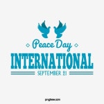 파란색 창의 신선한 미니멀리스트 국제 평화의 날 창의 로고 표시, 국제 평화의 날, 국제, 평화 날 PNG, 일러스트 및 벡터 에 대한 무료... 