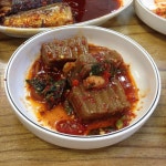 Seasoned acorn jelly(도토리묵 무침, Dotorimuk-muchim) Seasoned acorn jelly(도토리묵 무침, Dotorimuk-muchim) | 도토리묵 무침