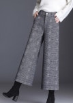 Italian Grey Plaid Pockets Casual Straight Fall Pants - S(Fit for EU 38-40, US 6-8, UK/AU 10-12, IT 42-44) Italian Grey Plaid... 