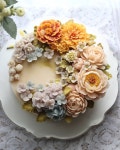 작약, 수국, 델피늄, 메리골드, 왁스플라워 Bean paste flowers #대… | Flower cake design, Buttercream flower cake, Cake decorating... 