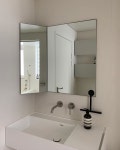Visual Directing on Instagram: “- 퐈장실🖤 #행당동하우스” | Bathroom medicine cabinet, Framed bathroom mirror, Bathroom... 