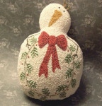 Needle Punch Snowman Pillow Greenery Wreath Red by thetalkingcrow, $40.00 | 펠트