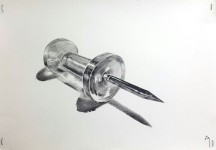 압정 소묘 기초디자인 개체표현 극사실 입시미술 수채화 그림 디자인 drawing art sketch design realism hyperrealism