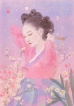 Pin page #일러스트, #illustration, #art, #pink, #girl, #koreanpainting, #korea, #hanbok, #한복, #일러스트, #한복일러스트, #혜강, #hyekang... 