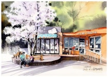 장소는 #마상공원 #작은도서관 도서관 안에는 작은 갤러리가 있는데요 고양시에서 소 그룹으로 활동하고 있는 스케처들의 전시가 열리고... 