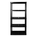 Estante de 5 niveles de plástico 193 x 91 x 45.5 cm negro Products에 있는 핀