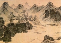 그림에 있는 진용 손님의 핀 | 한국화, 풍경 사진, 그림