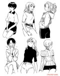 Pin page 오묘 omyo on Instagram: 170227 계속 여자애만 그리지..ㅠㅠ #doodle in 2024 | Comic style art, Character sketches... 