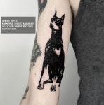 홍대타투 블랙워크 도베르만