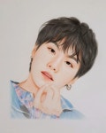 색연필화 on Instagram: 팝콘 먹는 윤기는 너무 귀여워 😍🥰... 손그림 #방탄소년단 #색연필화 #색연필인물화 #일러스트 …