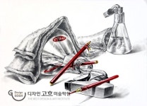 분무기,수건,색연필,천 - 2020 | 그림 배우기, 색연필, 천