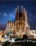 Starry sky ~ Barcelona, Spain  Phot | 가우디
